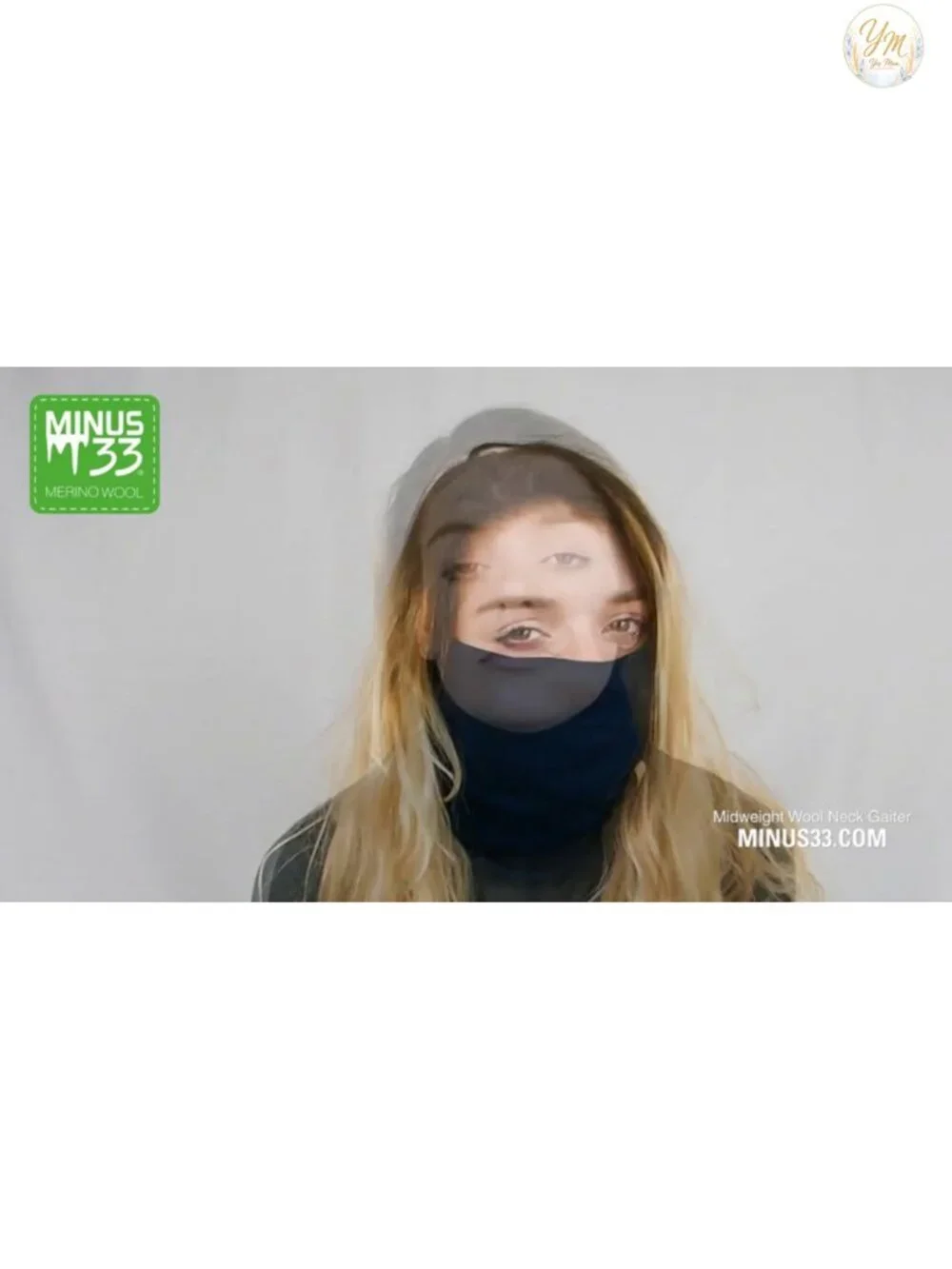 Merino Wool Midweight Neck Gaiter Skiing Winter Face Mask Multipurpose